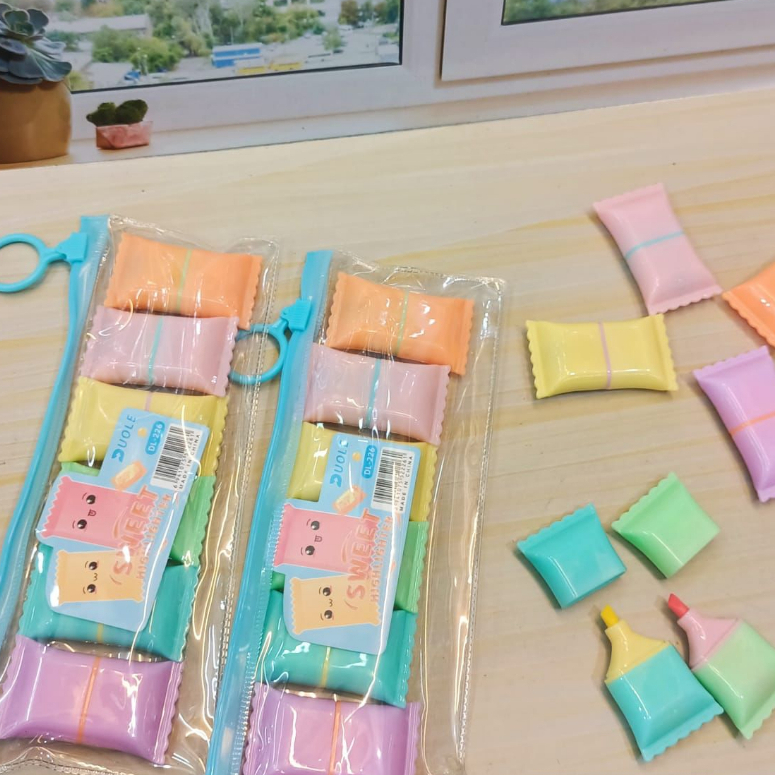 

STABILO KARAKTER LUCU HIGHLIGHTER POUCH PERMEN WARNA / STABILO MOTIF KARAKTER ATK SEKOLAH KANTOR