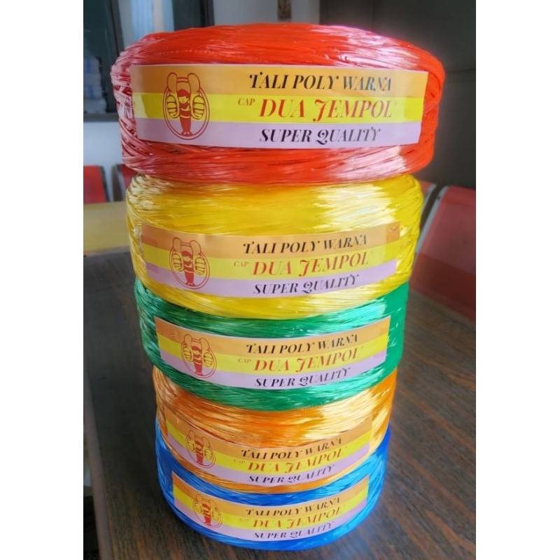 Tali Plastik Warna / Tali Polytape Warna Dua Jempol [200 gr]