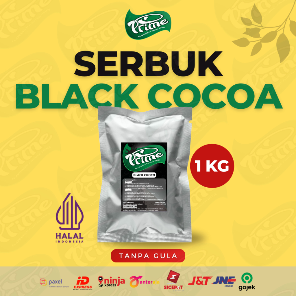 

Powder Prime Rasa Black Choco / Bubuk Minuman Tanpa Gula 1 kg - BLACK COCOA