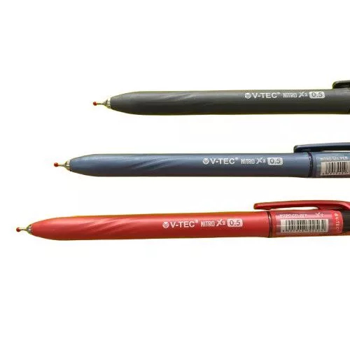 

V-TEC Ballpoint Gel Nitro X2 0.5MM / Bulpen Gel pen Click / Bolpoin Gel 0.5 mm Merah Biru Hitam