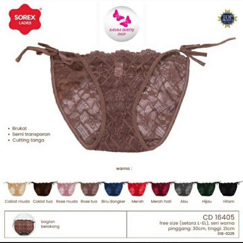 Sorex CD 16405 , 16406 Fashion wanita Brukat Bunga Semi Transparan