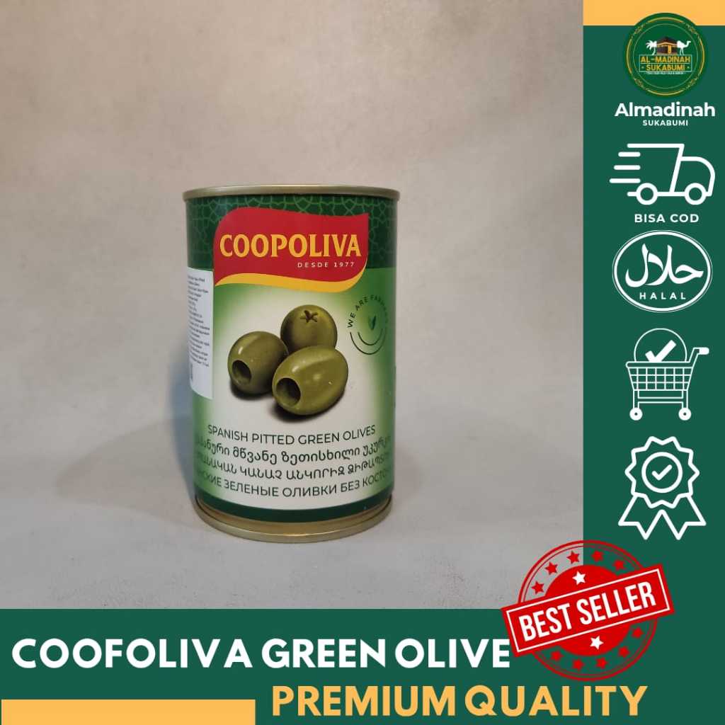 

Coopoliva Green Olive. Pikel Buah Zaitun