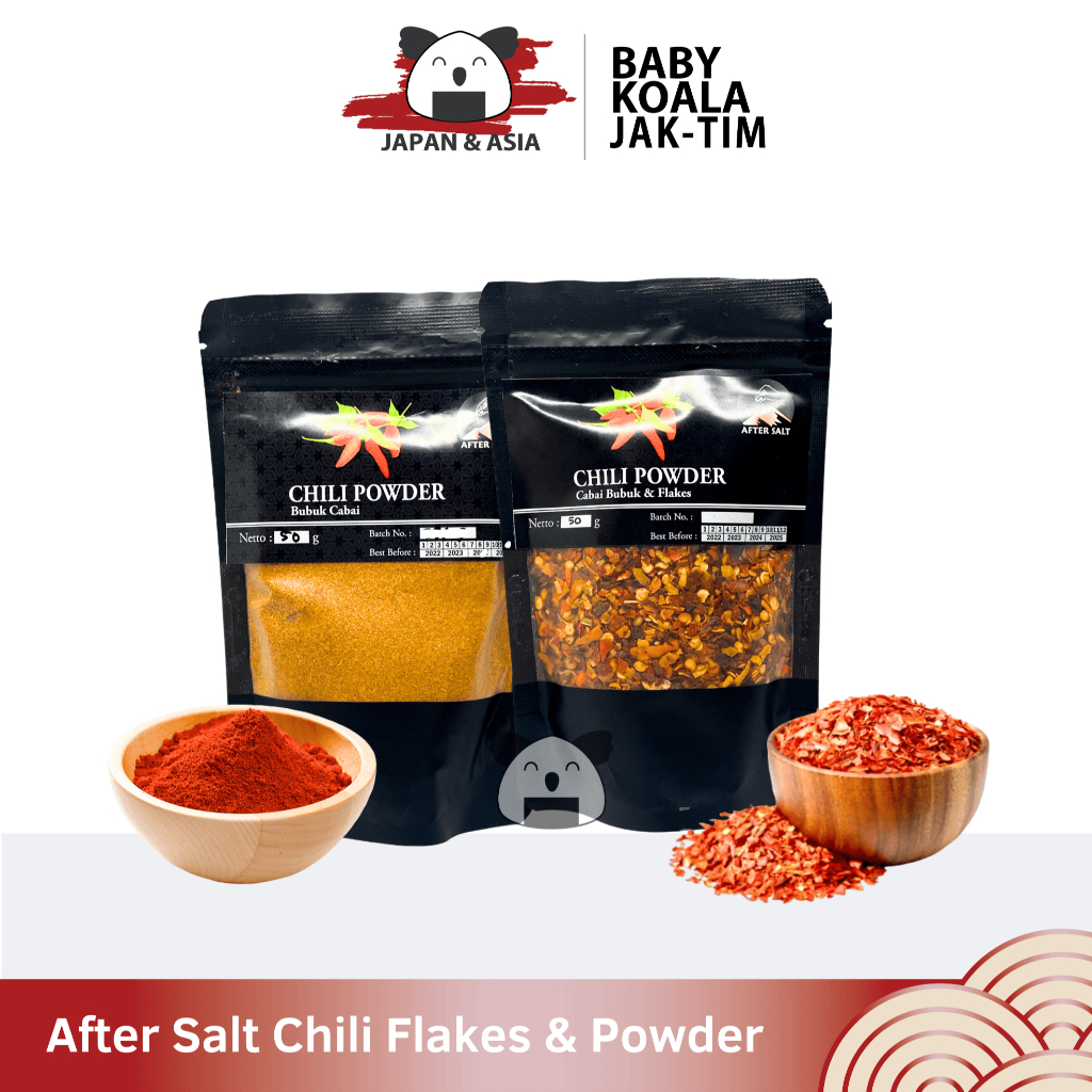 

AFTER SALT Chili Flakes Chilli Powder Togarashi 50 g | Cabe Bubuk Super Cabai Pedas Kasar Halus - Jaktim