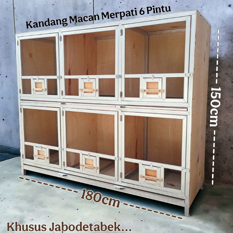 Khusus Jabodetabek - Kandang Macan Merpati Besi 6 Pintu