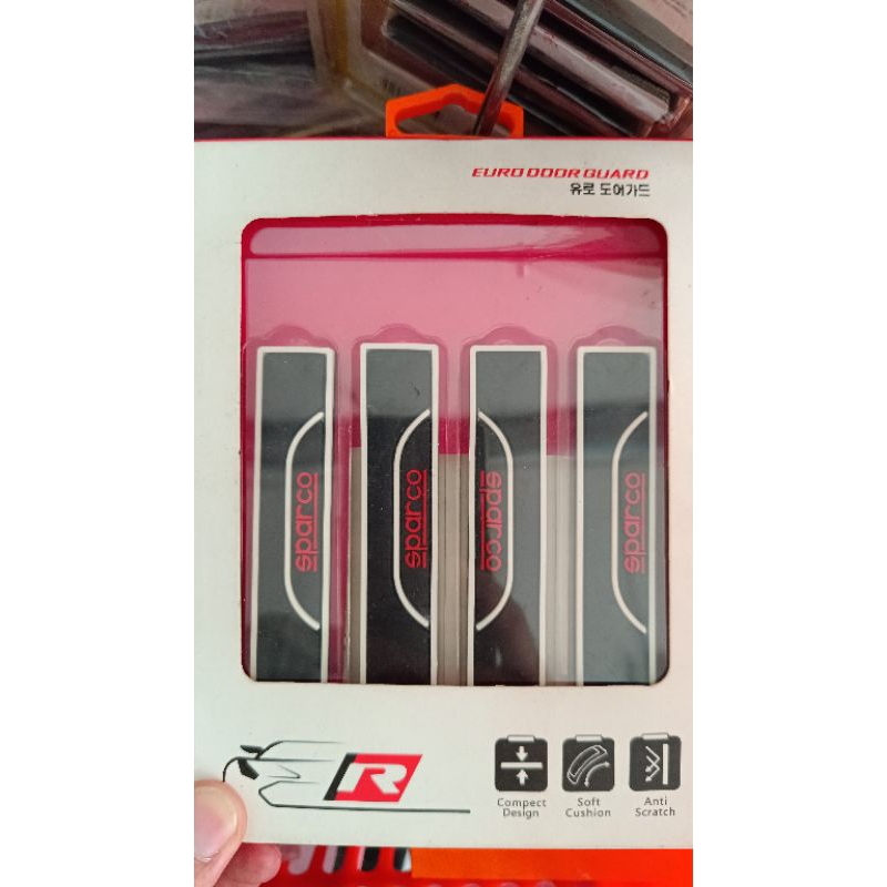 1 SET 4 PCS DOOR GUARD Sparco Black