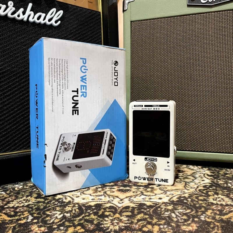 Joyo Power Tune Efek Gitar Tuner Dan Power Supply 2 in 1 Tuner Gitar Adaptor Efek Gitar