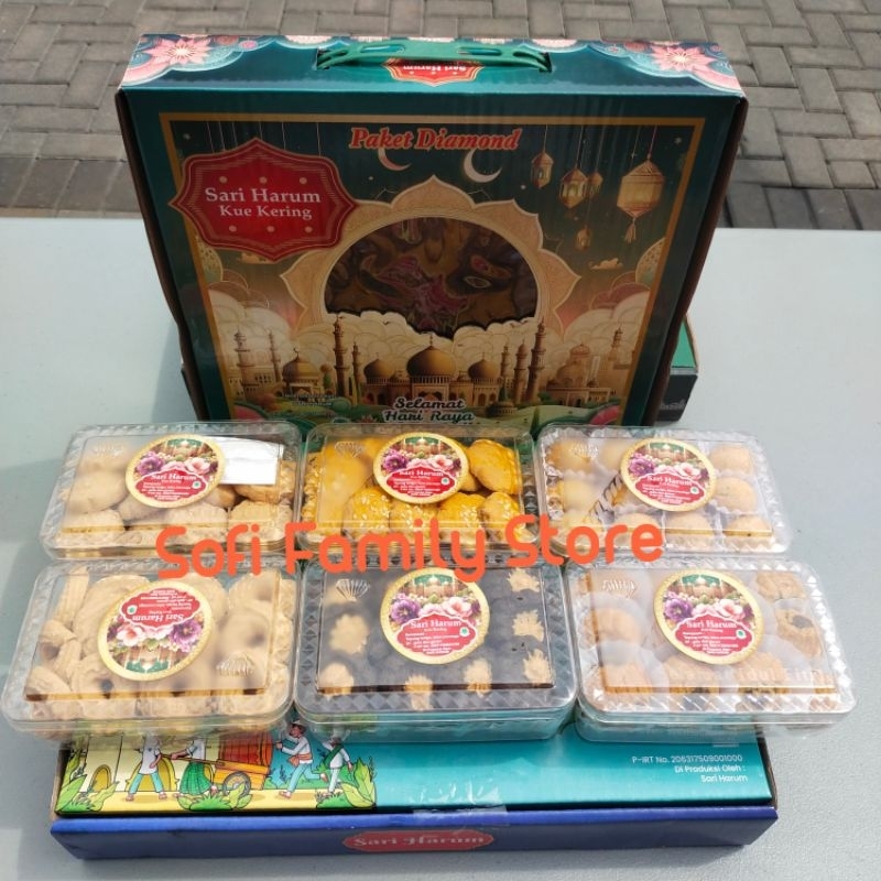 

Paket Kue Kering Lebaran Parcel Ramadhan Sari Harum Paket Diamond Toples Kotak