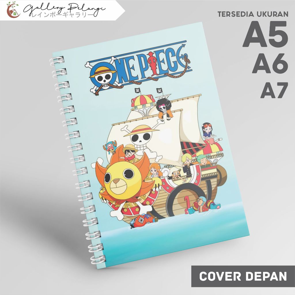 

Notebook Spiral A5 A6 A7 Japan Anime One Piece thousand sunny