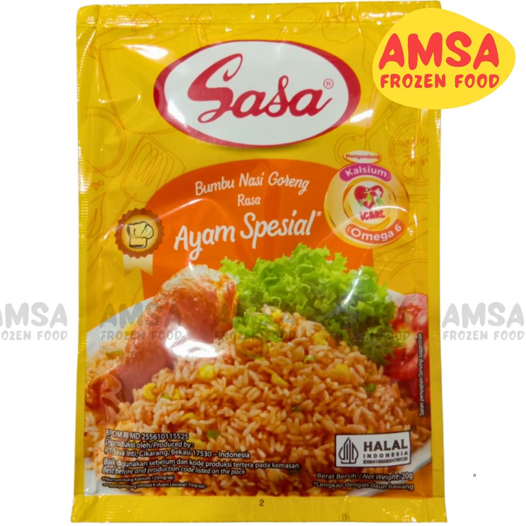 

Sasa Bumbu Nasi Goreng Ayam Spesial 20 gr / Bumbu Nasgor Rasa Ayam Special