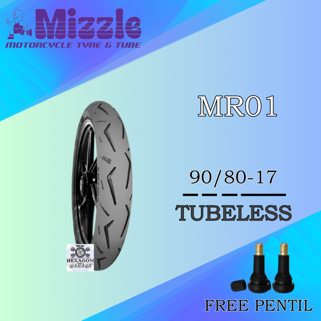 Mizzle MR01 90/80-17 Tubeless Ban Motor MIZZLE MR 01 90/80-17 Ring 17