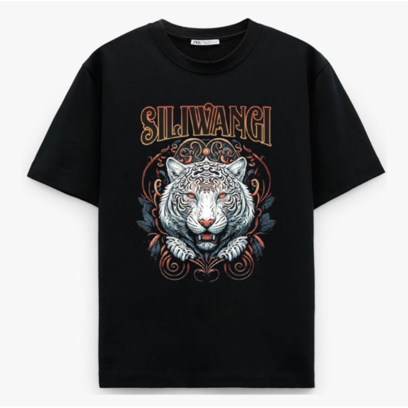 KAOS SILIWANGI GAMBAR HARIMAU PUTIH