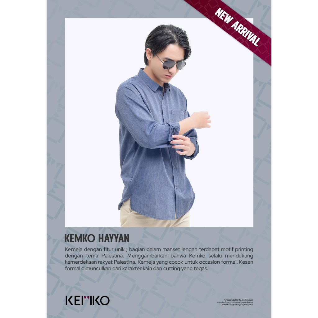 Kemko Hayyan | Kemeja Lengan Panjang | Koko Lengan Panjang | Koko Dewasa | Koko Rabbani  [Ori Rabban