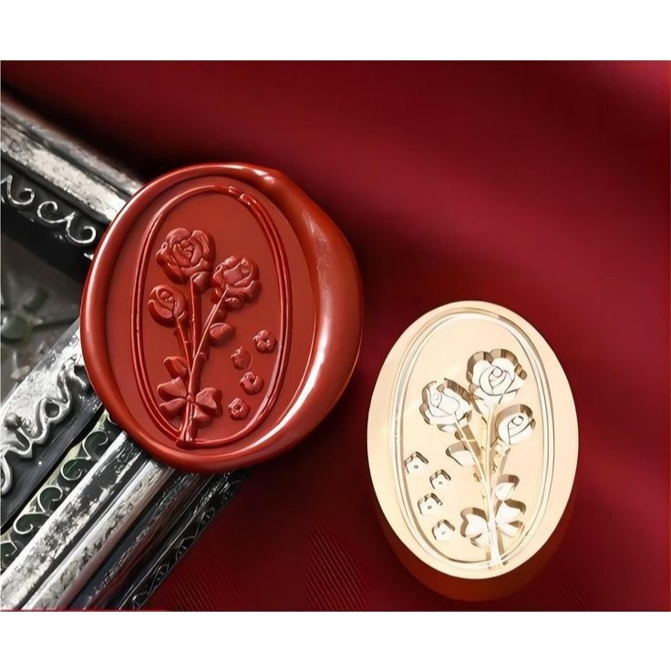 

ELOISE (Brick) - 1 Pieces Wax seal coinbulat sticker instan segel vintage undangan / DIY Hampers / Wax Octagon GUN #Paletecolor