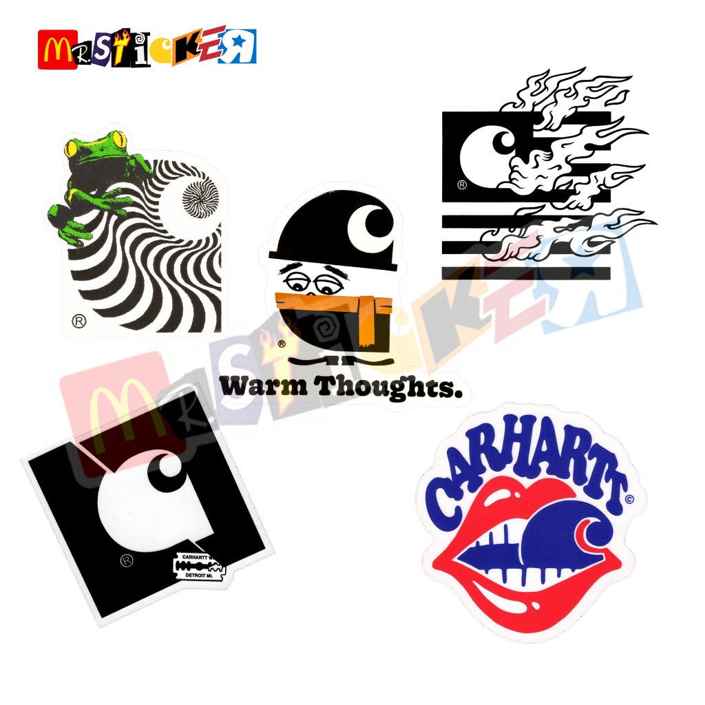 

sticker carhartt WlP graphic logo diecut stiker streetwear