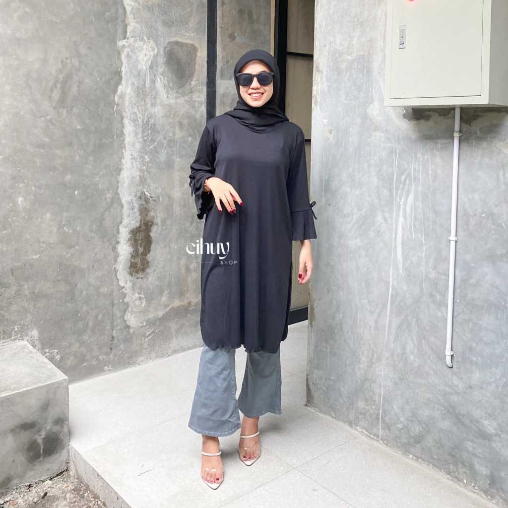 [CIHUY] Farah Tunik Rib Pita Bigsize Jumbo Wanita
