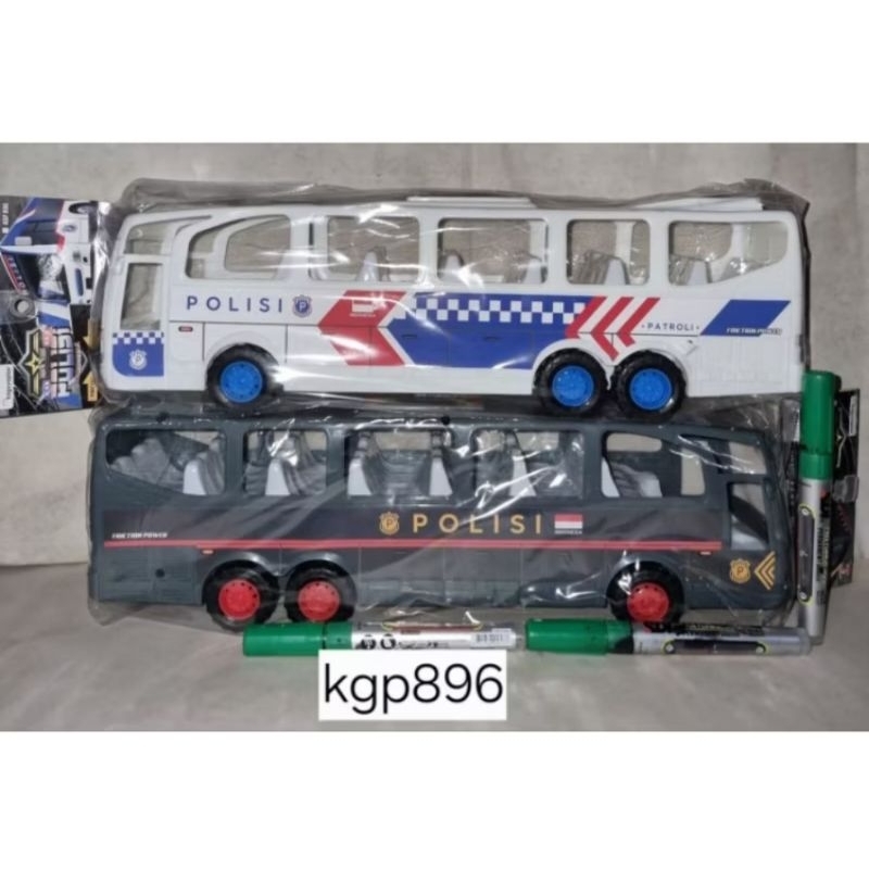 KGP896 - Mainan Bus Polisi Ukuran 37 Cm