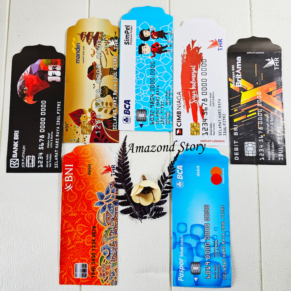 

100 PCS AMPLOP/ANGPAU LEBARAN IDUL FITRI MOTIF ATM BESAR BAHAN GLOSSY/ AMPLOP MURAH