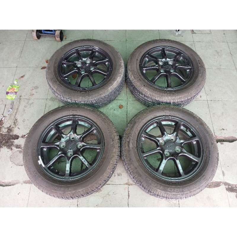 velg copotan ORIGINAL new ayla ring 14 mulus ban tebal siap pakai free ongkir