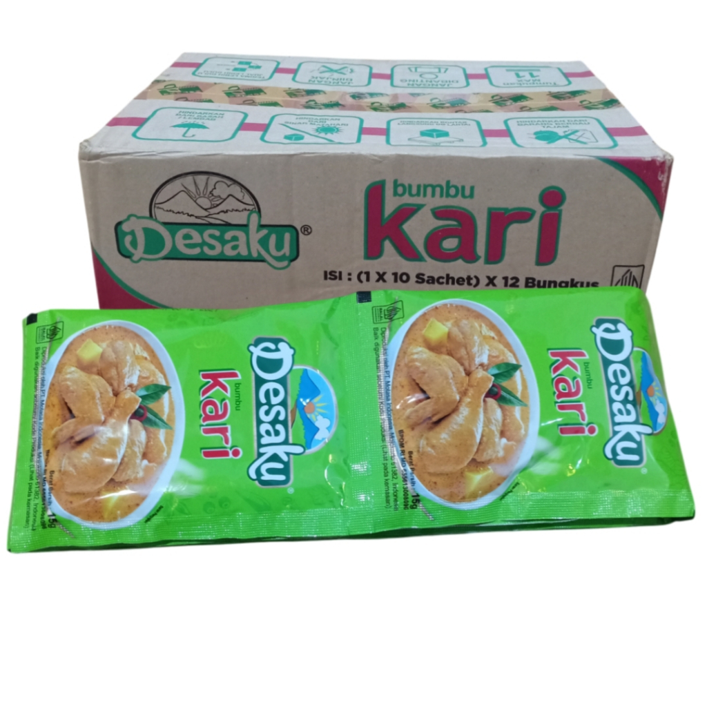 

1 DUS Desaku KARI 15g Isi 12 Renceng (120 PCS) Bahan Penyedap Bubuk Instan