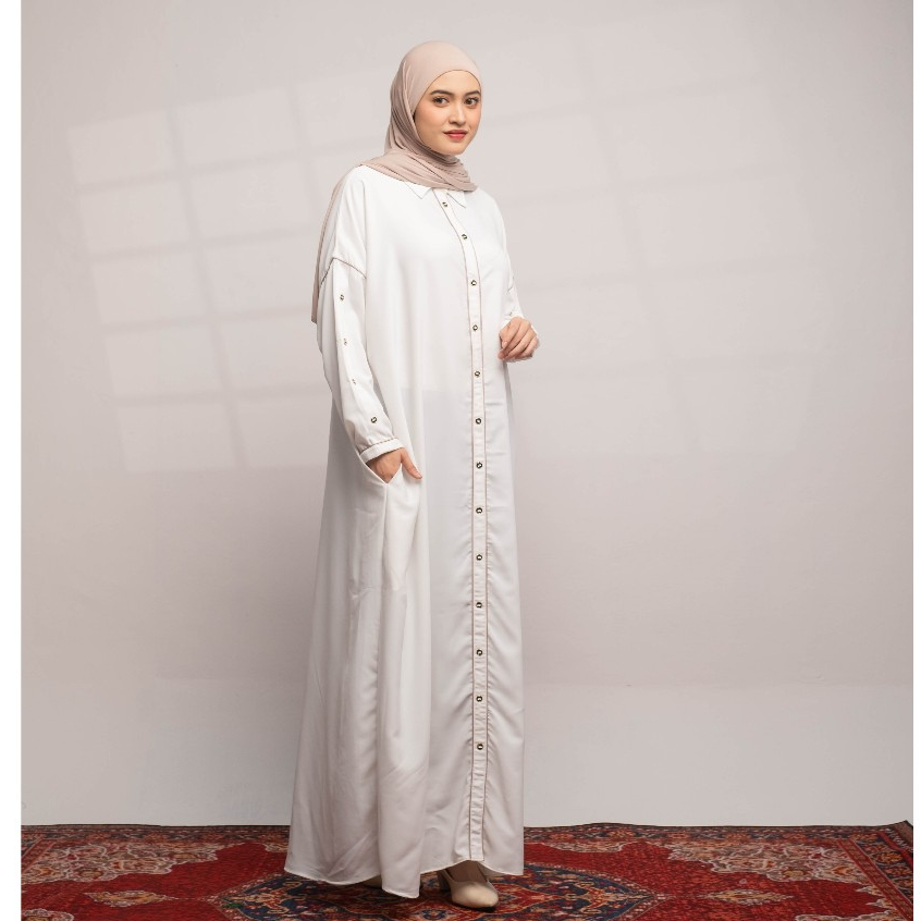 HOT PRODUCT Zahwa Official - Kayla Abaya Bahan Catton Silk anti UV Premium Super Adem, Lembut &