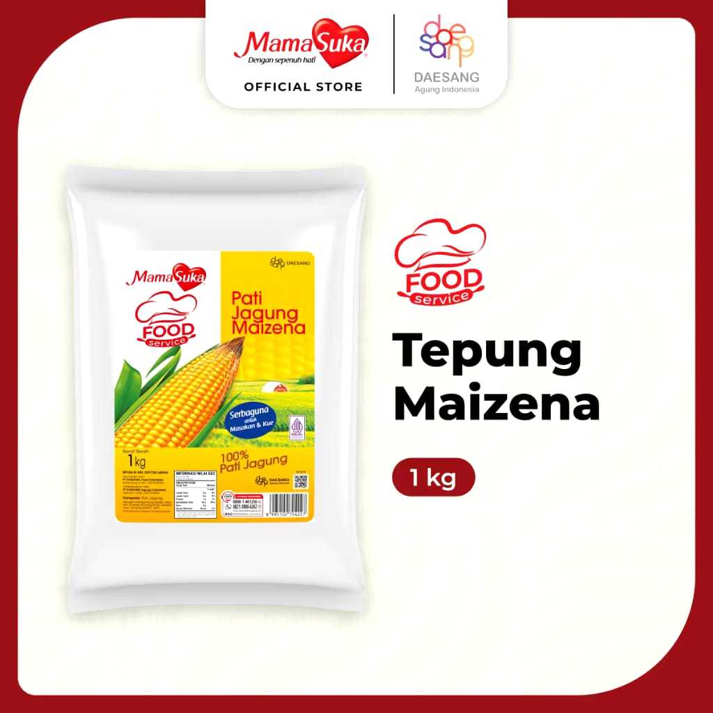 

❤ Maizena Mama Suka ❤Tepung Maizena / Corn Starch / Pati Jagung Mamasuka 1kg