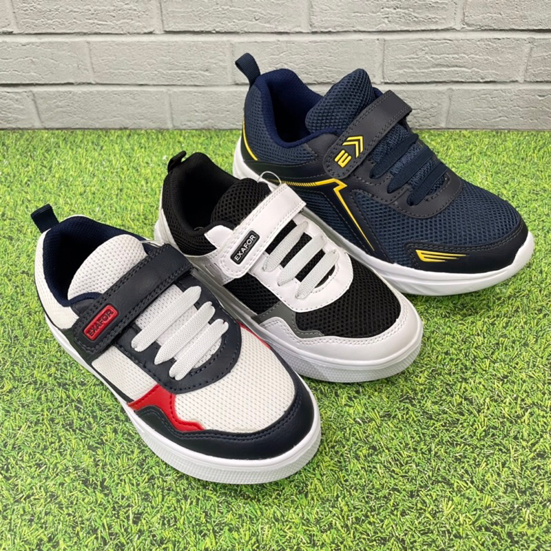 SEPATU EXAFOR TORA EXAFOR SAGA HITAM PUTIH PUTIH MERAH SEPATU ANAK