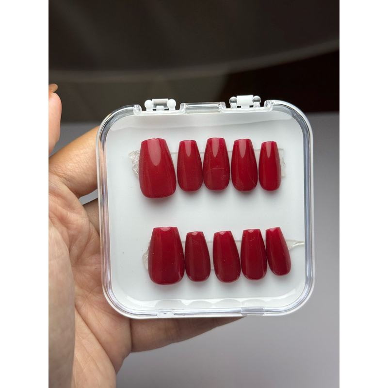 Press on murah maroon / kuku palsu / Kuku palsu maroon