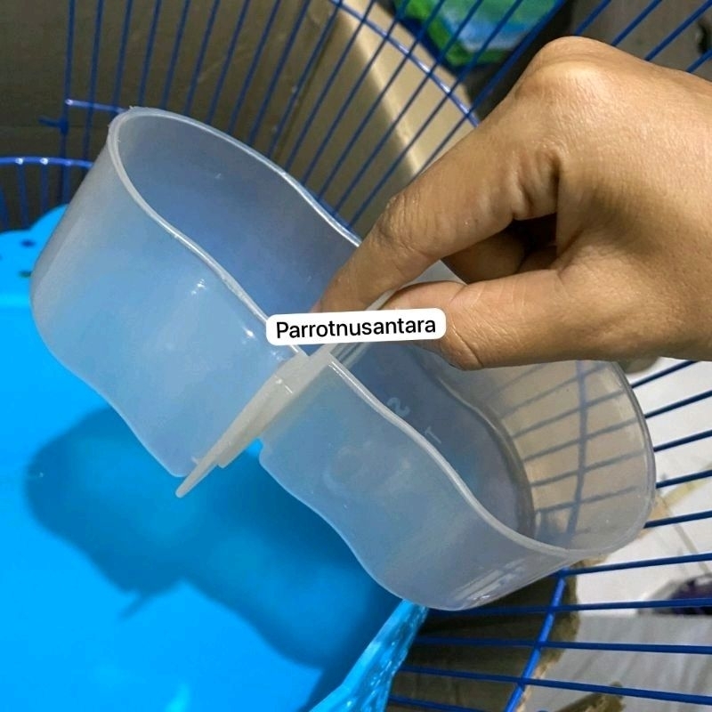 Cangkir Sangkar Umbaran 1pcs Cepuk dan Wadah Tempat makan Burung Love Bird dll untuk burung Lovebird