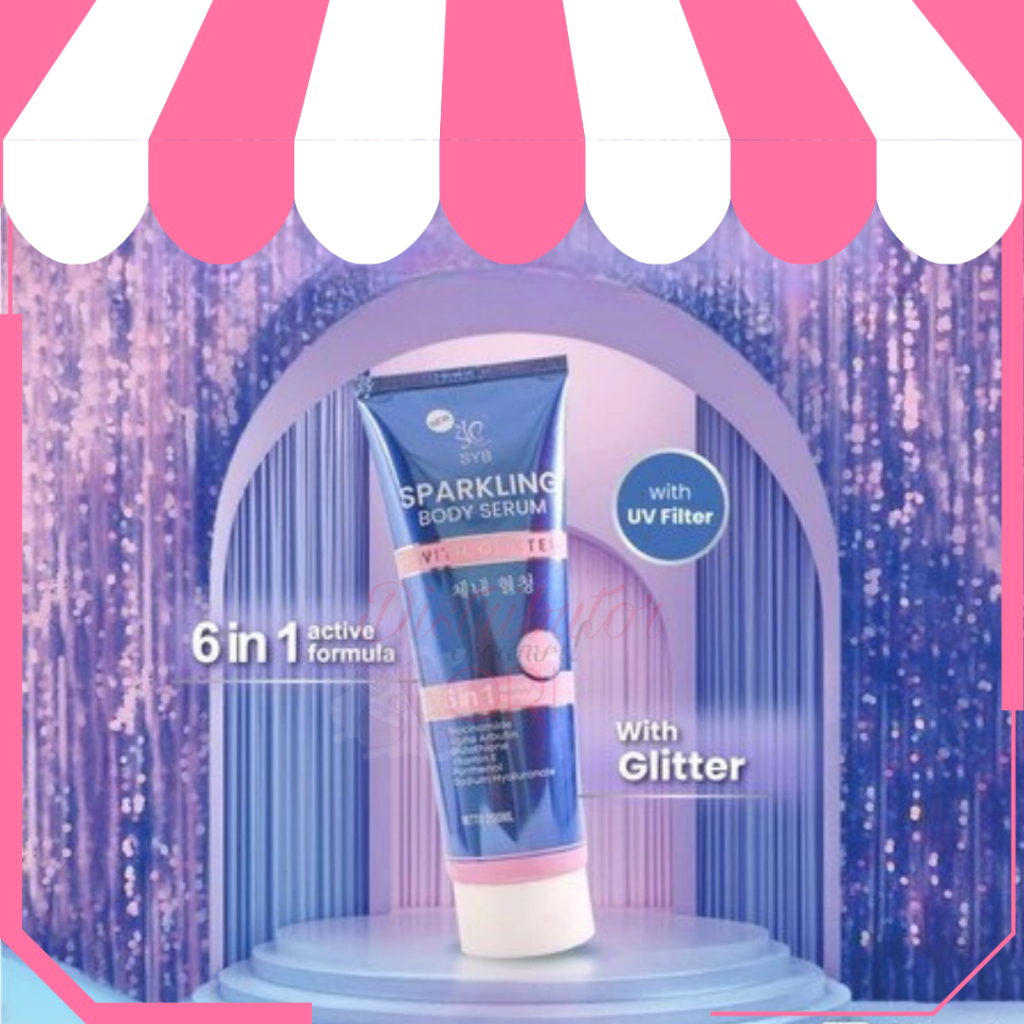 NEW SYB SPARKLING BODY SERUM WITH GLITTER + GLUTATHIONE | BPOM