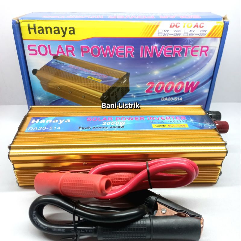 Power Inverter 2000 Watt DC To AC Hanaya Original