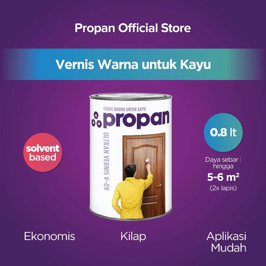 ULTRAN VERNIS PROPAN | Vernis warna untuk kayu