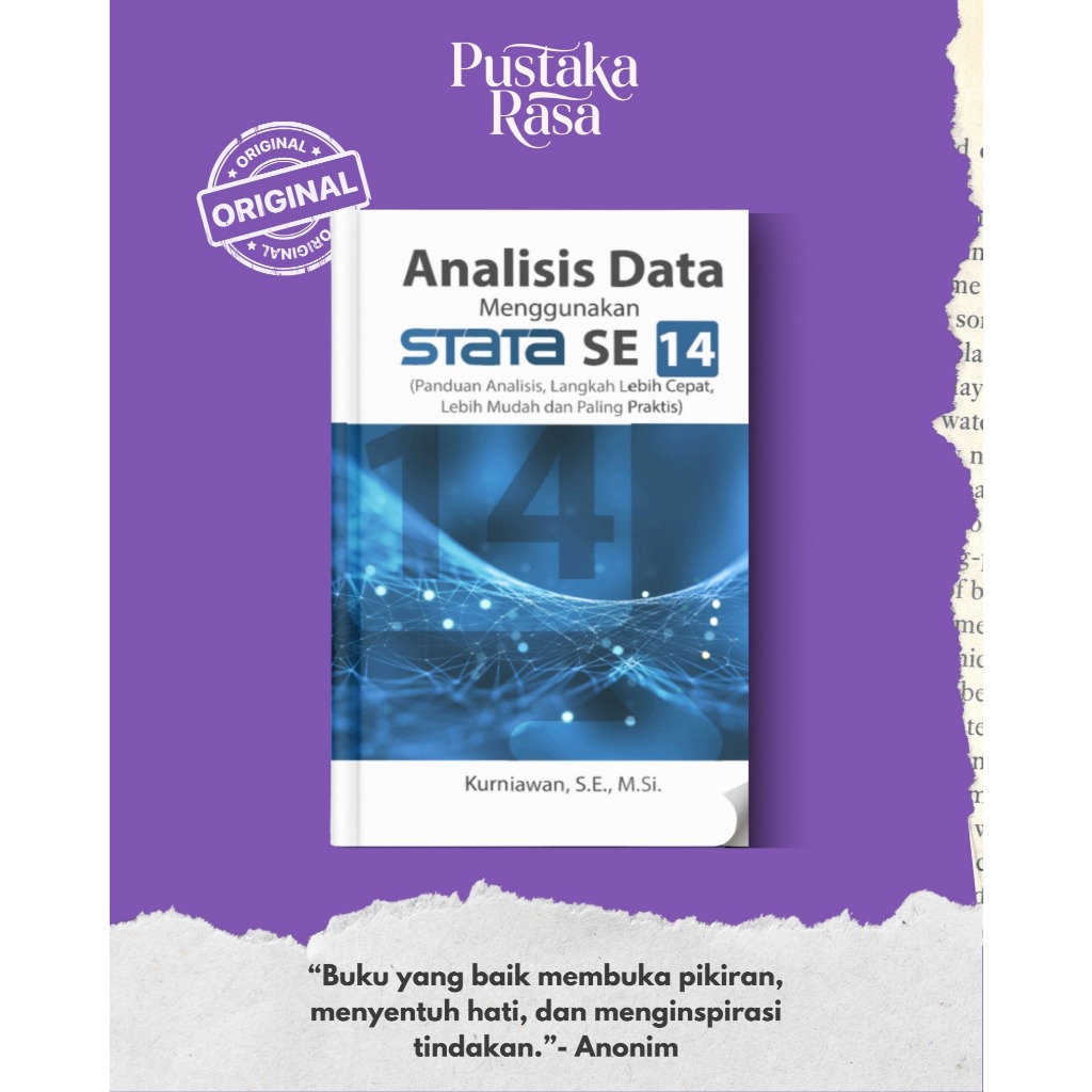 PUSTAKA RASA - Buku Analisis Data Menggunakan Stata SE 14 BUKU ORIGINAL