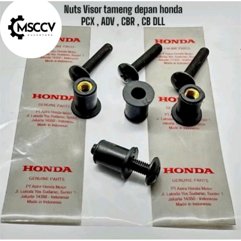 Nut Cowl Set M5 x 0.8 Mur Karet Dudukan Baut Visor CB CBR 150 R CBR 250 R LED TIGER