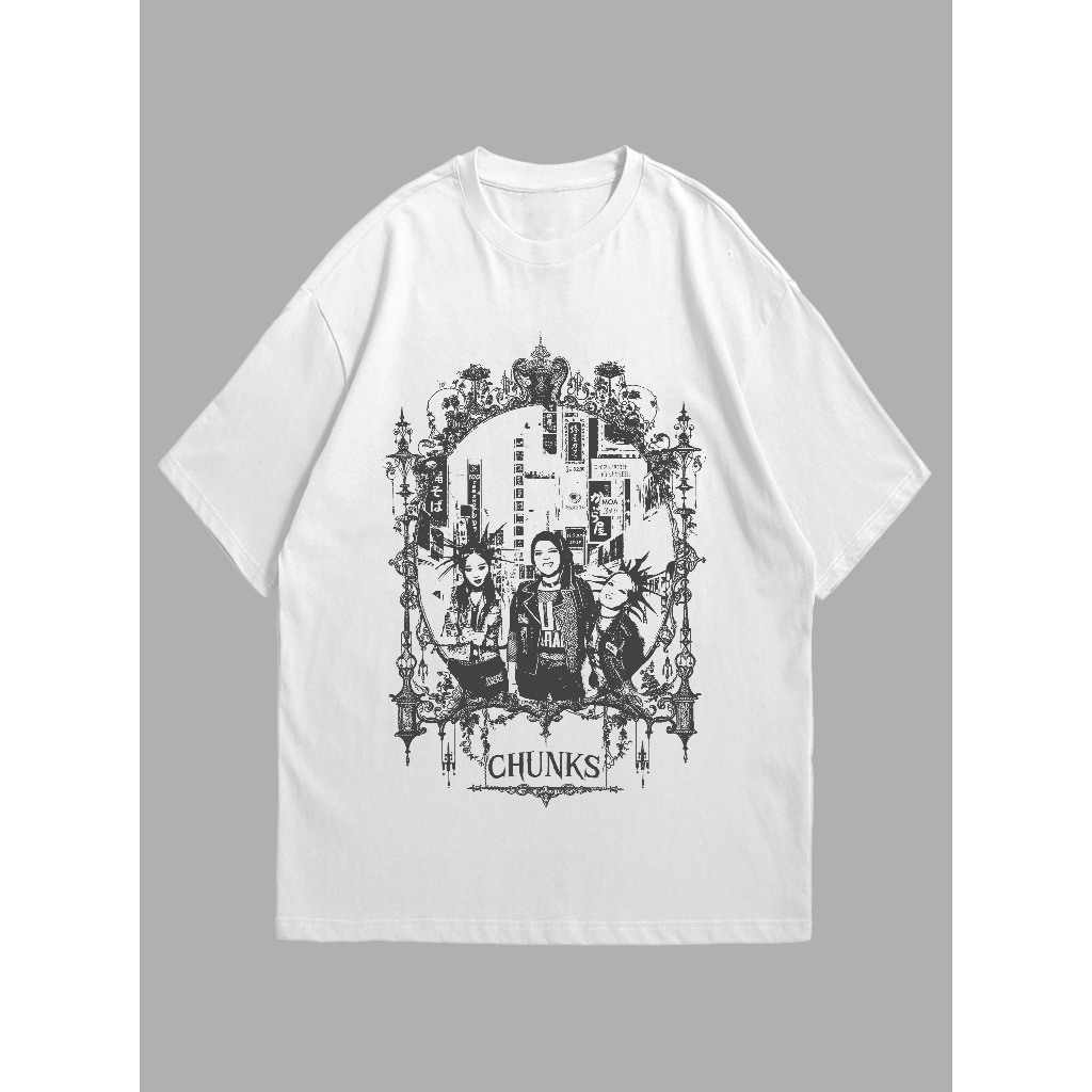 CHUNKS Kaos Punk Japan Skena Korea baju atasan wanita terbaru kekinian kaos pria size skena vintage 