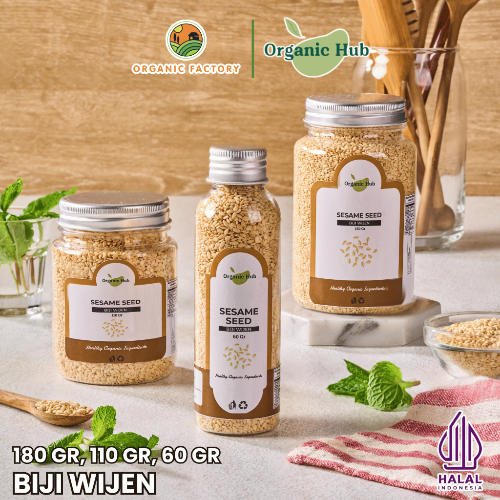 

Organic Hub Biji Wijen Sangrai Roasted Sesame seed Biji Wijen Putih Bumbu Masak Hiasan Makanan
