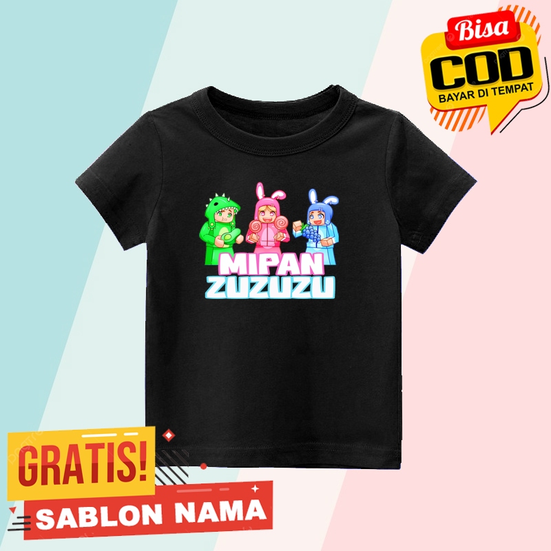Baju Kaos Anak Akudav Mipan Zuzuzu / Kaos Anak Laki Laki & Perempuan Custom Nama Akudav Mipan Zuzuzu