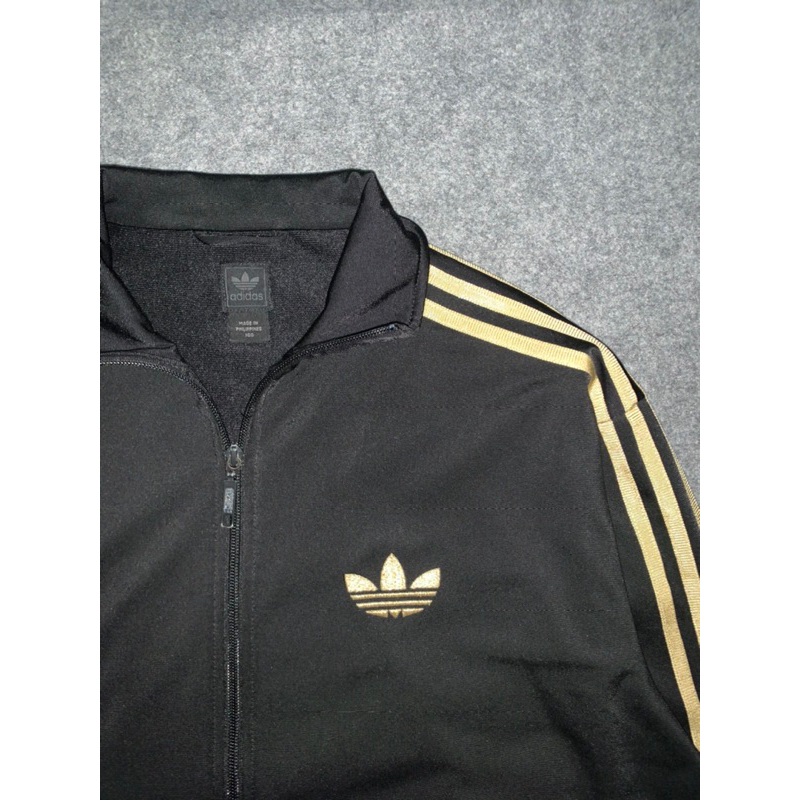 tracktop adidas firebird black gold