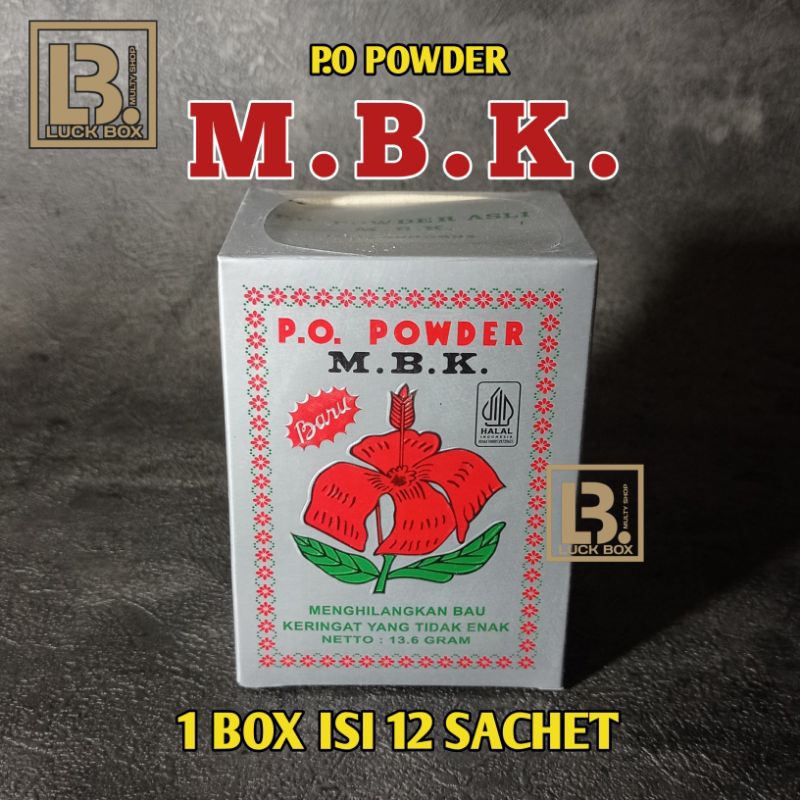 Bedak MBK SILVER 1 BOX isi 12 sachet