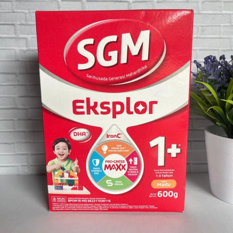 Susu SGM Eksplor 1+ 600g rasa  Madu umur 1 -3 Tahun