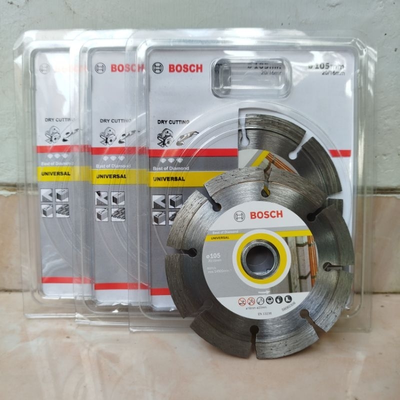 Bosch Diamond Disc 105mm Universal, Mata Potong Keramik, Granit, Beton, Batu, Marmer, Baja Ringan, B