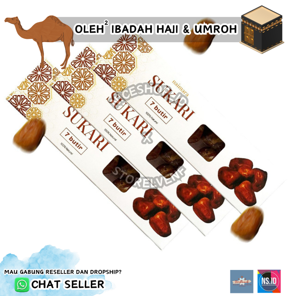 

Oleh Oleh Ibadah Haji Dan Umroh Kurma Sukari Premium 7 Pcs - Manis, Lembut, dan Kaya Manfaat!