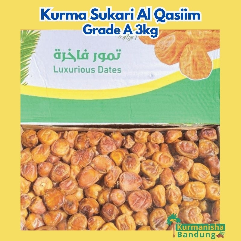 

Kurma Sukari Al Qasiim Grade A Original 3kg - Manis - Kurma Basah