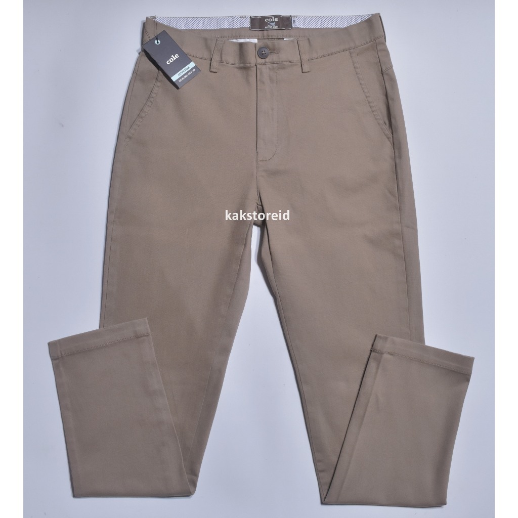 Celana Chino Stretch Chinos Khaki Krem Cream **LE Active Wear Slimfit Coklat Susu CCS 35 #murahbgt
