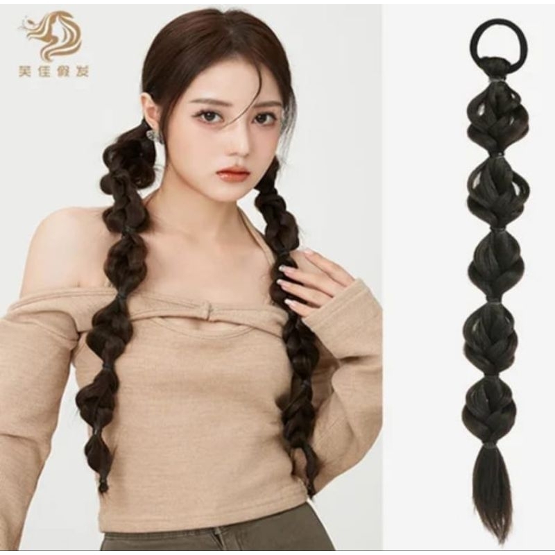 Rambut Kepang Hair Extensions Rambut Sambung Kuncir Lucu VARIOUS HAIR ACCESSORIES