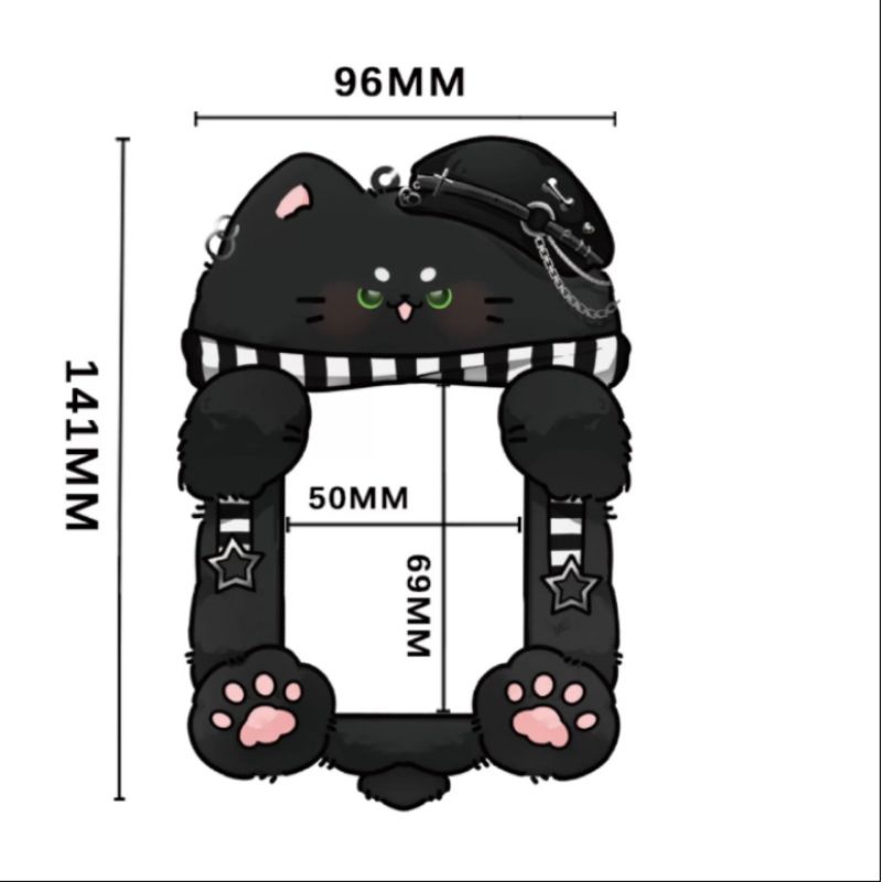 

Card Holder PVC Black Cat