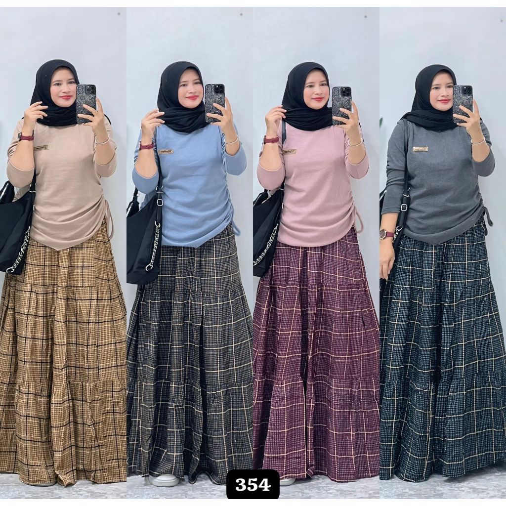 AJENG SET 2 / SETELAN ROK BKK BAHAN KNIT PREMIUM&ROK RAYON / SETELAN KNIT BBK JUMBO / SETELAN ROK WA