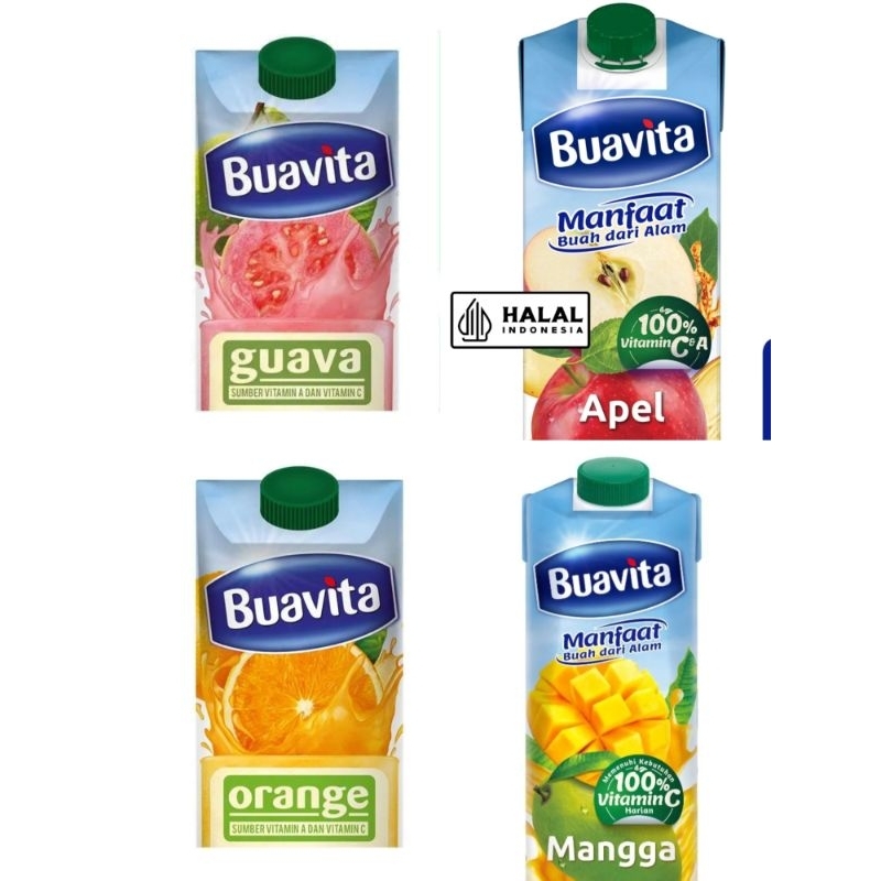 

Buavita All Varian 1000 ml 1L Jeruk Apel Guava Mango