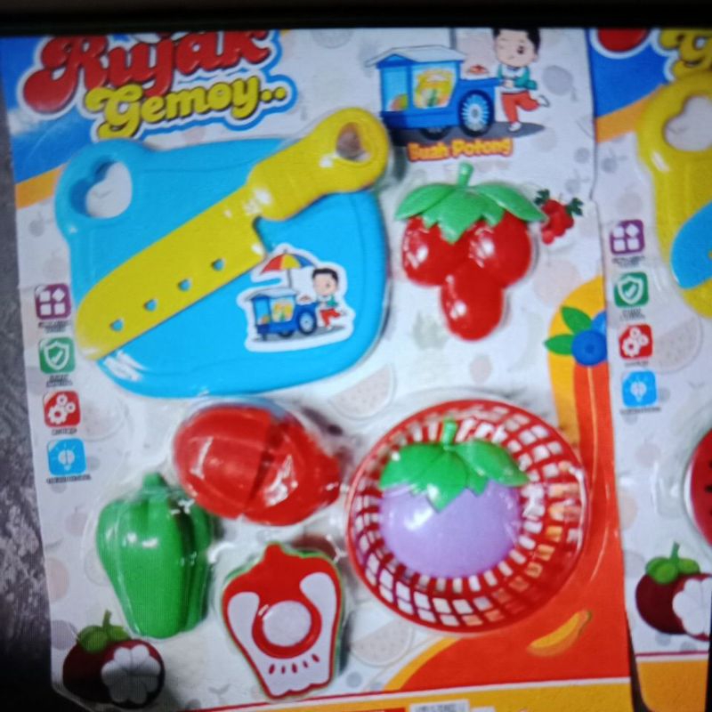 PROMO MAINAN ANAK CEWE RUJAK GEMOY BUAH SET LENGKAP