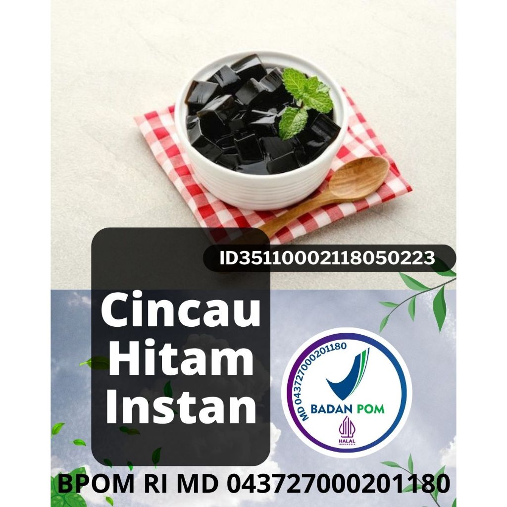 

READY STOCK Cincau Hitam Instan, Serbuk Cincau Hitam Kemasan Aluminium Foil 1 Kg