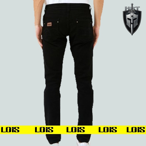 Lois Original Celana Jeans Panjang Pria Slim Fit Warna Hitam Celana Panjang Lois Model Terbaru